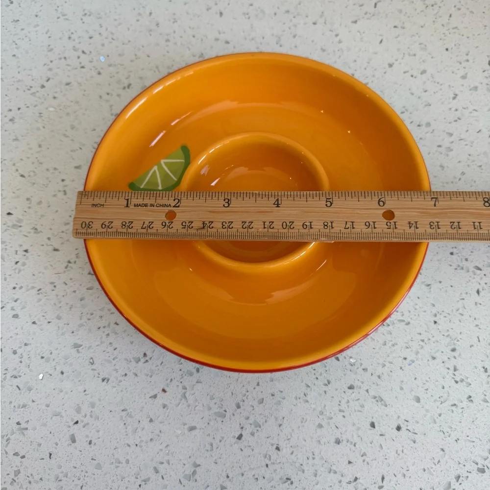 Crate & Barrel Mambo Margarita Salter or Chips and Salsa Serving Bowl